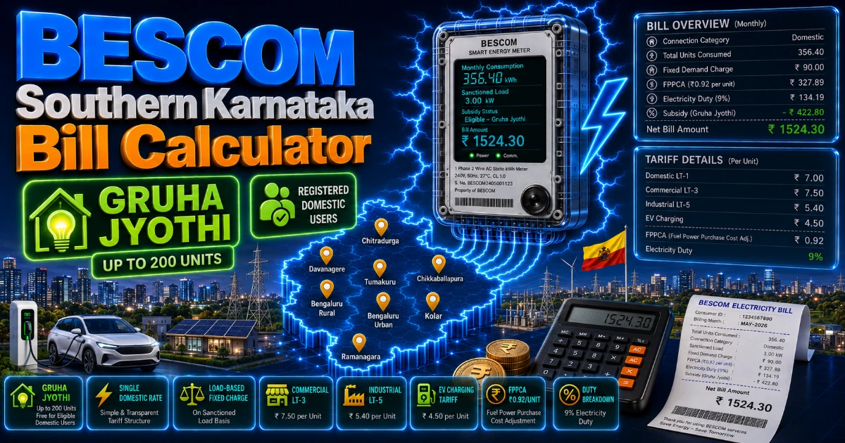 1 Unit Rate in BESCOM (Updated)