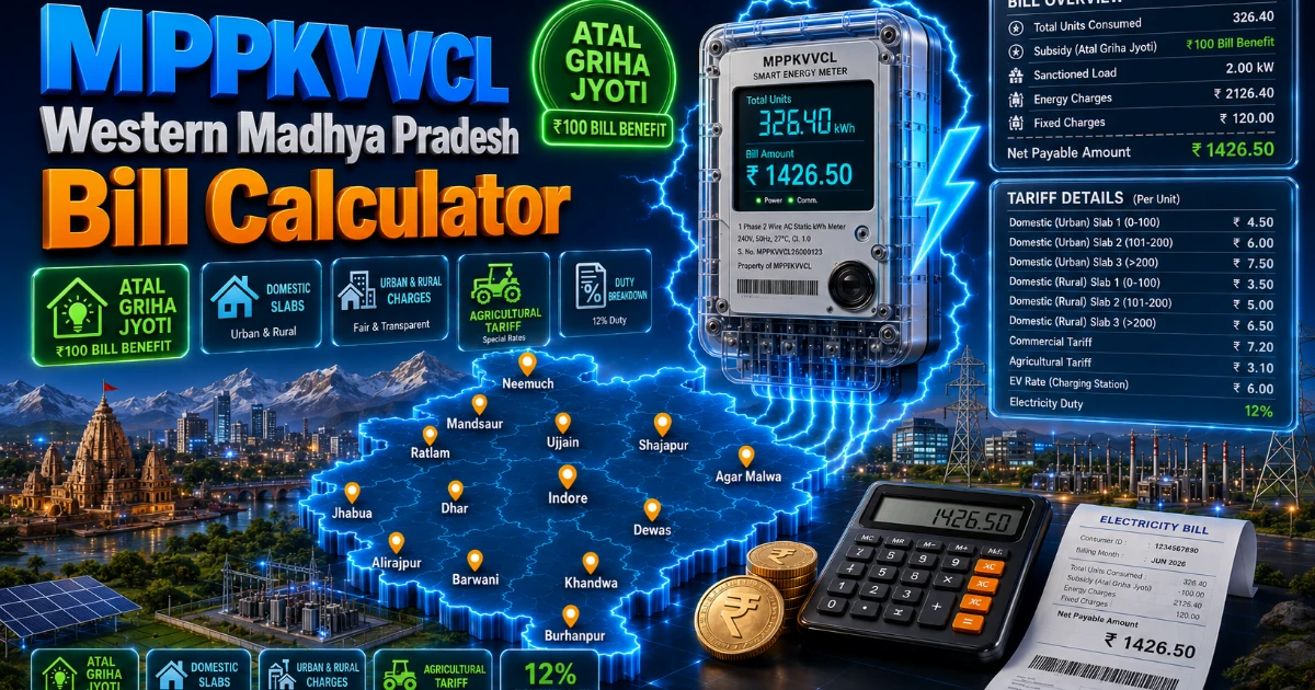MPPKVVCL Electricity Bill Calculator (Updated)