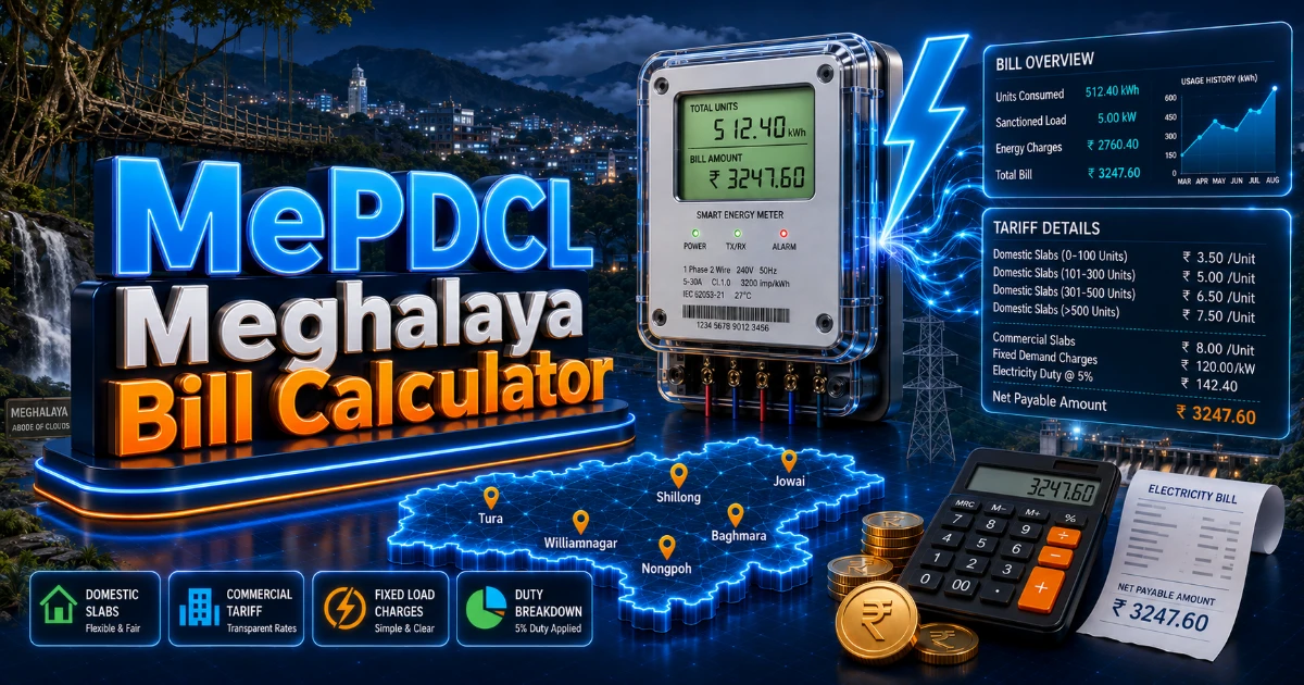 1 Unit Rate in MePDCL (Updated)