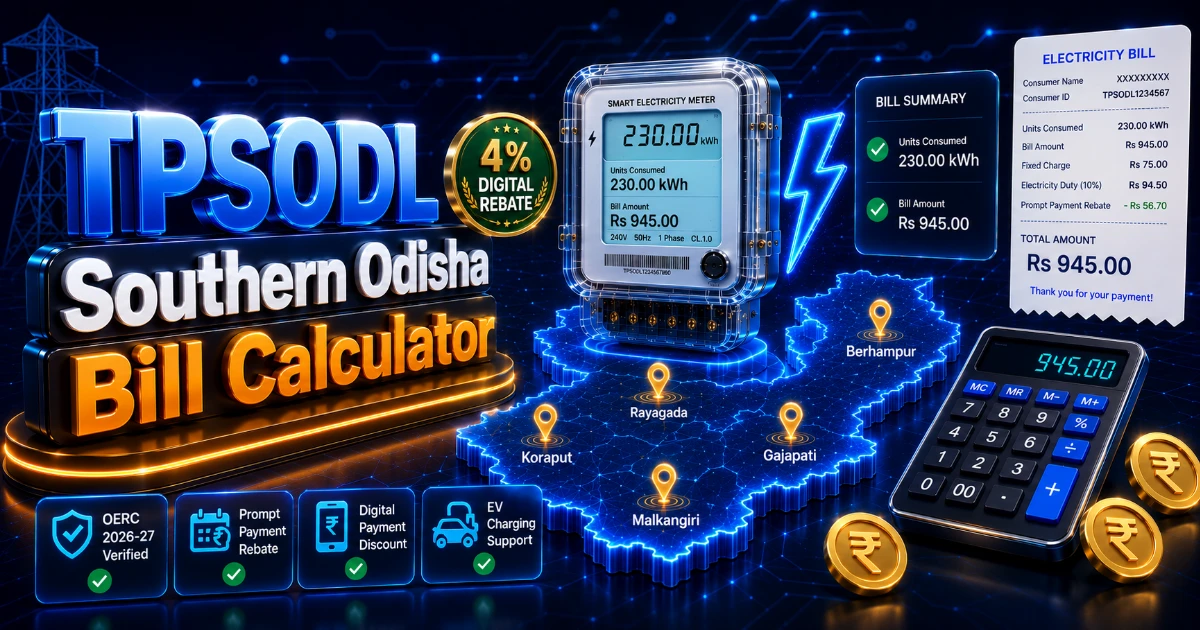 TPSODL Electricity Bill Calculator (Updated)